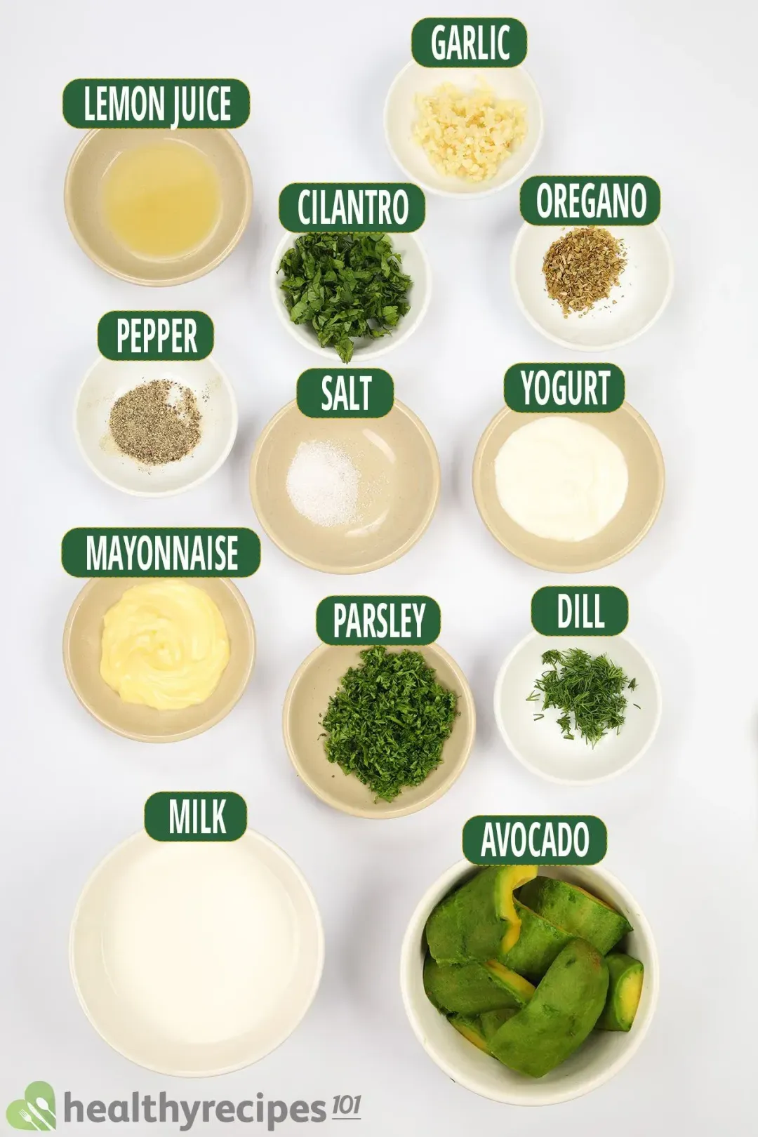 Avocado Ranch Dressing Ingredients