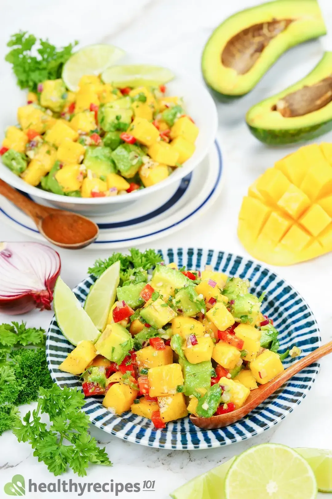 How to Prepare the Ingredients for mango avocado salsa