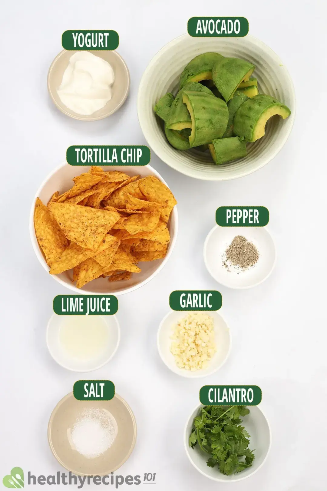 ingredients for Avocado Crema