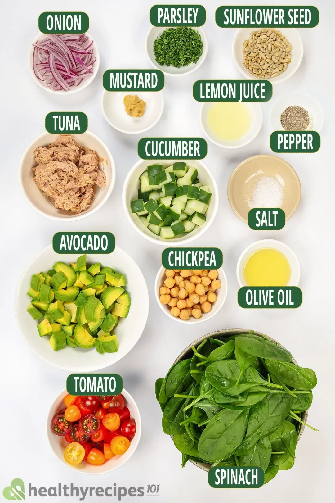 Ingredients for Avocado Tuna Salad