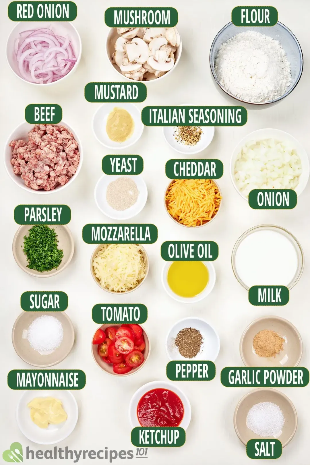 Cheeseburger Pizza Ingredients