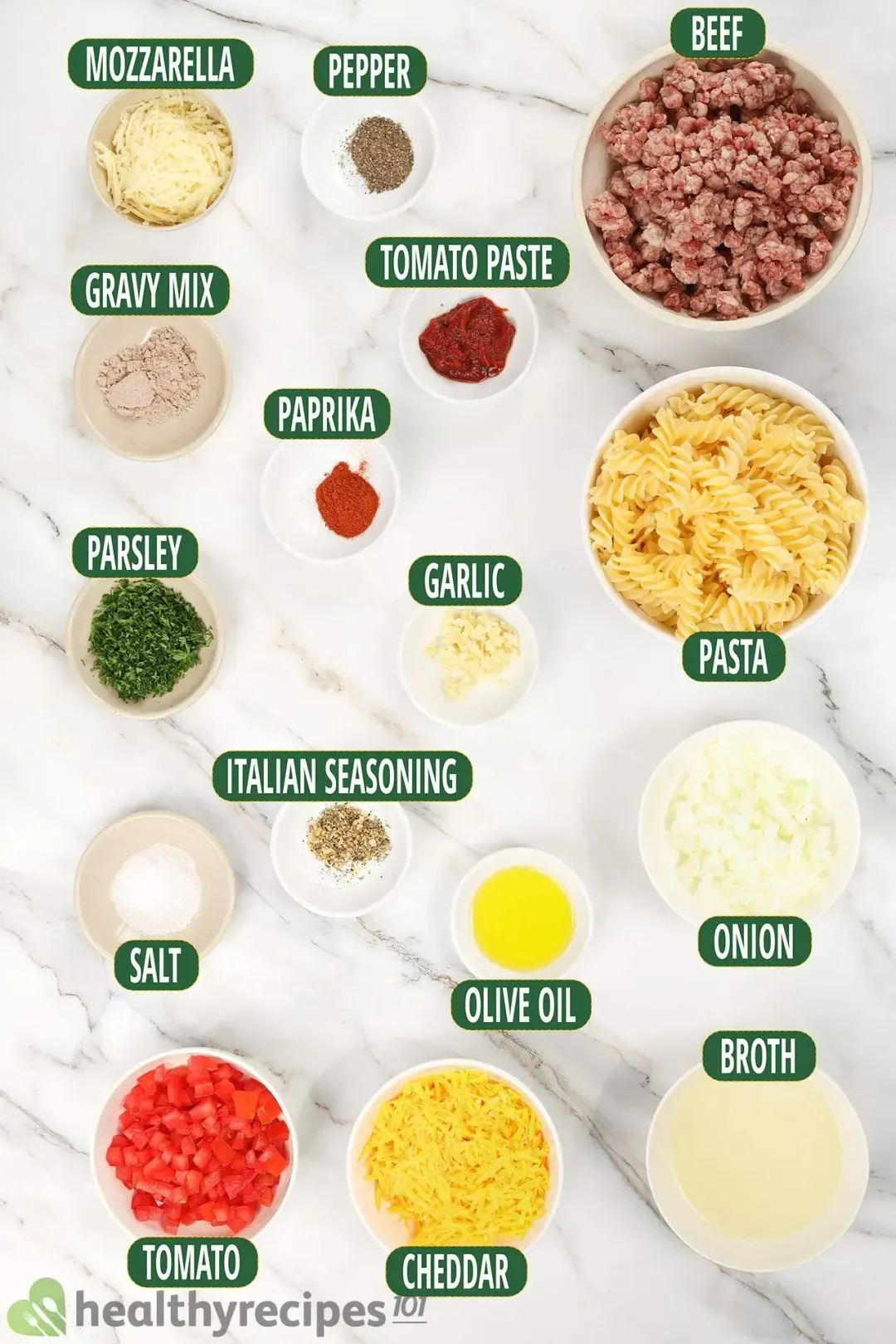 Ground Beef Casserole Ingredients