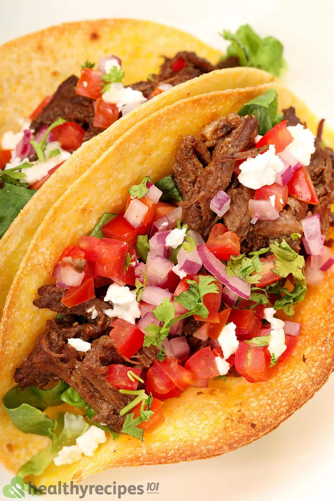 a tacos with beef and veggies cubed