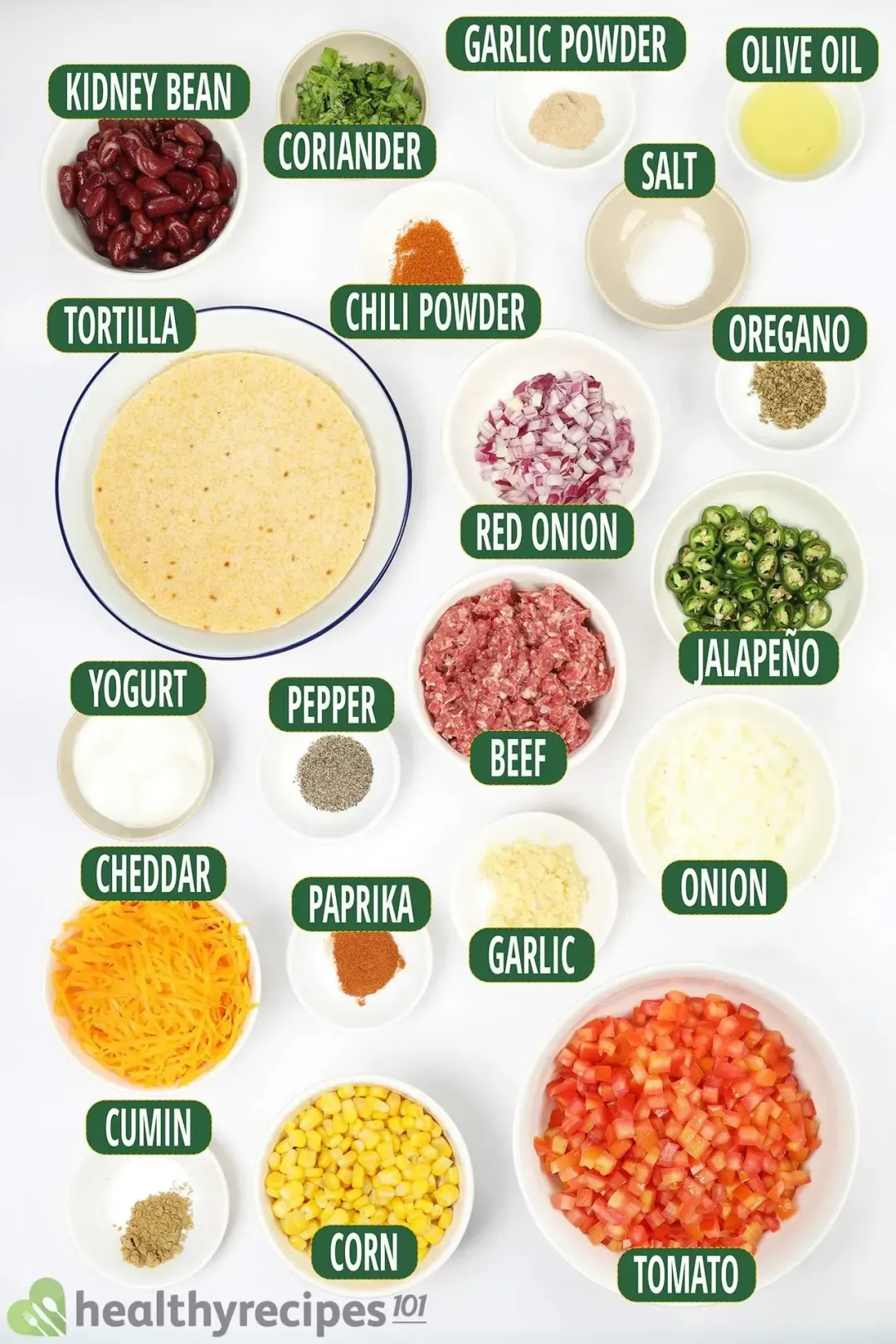 Ingredients for Sheet Pan Nachos