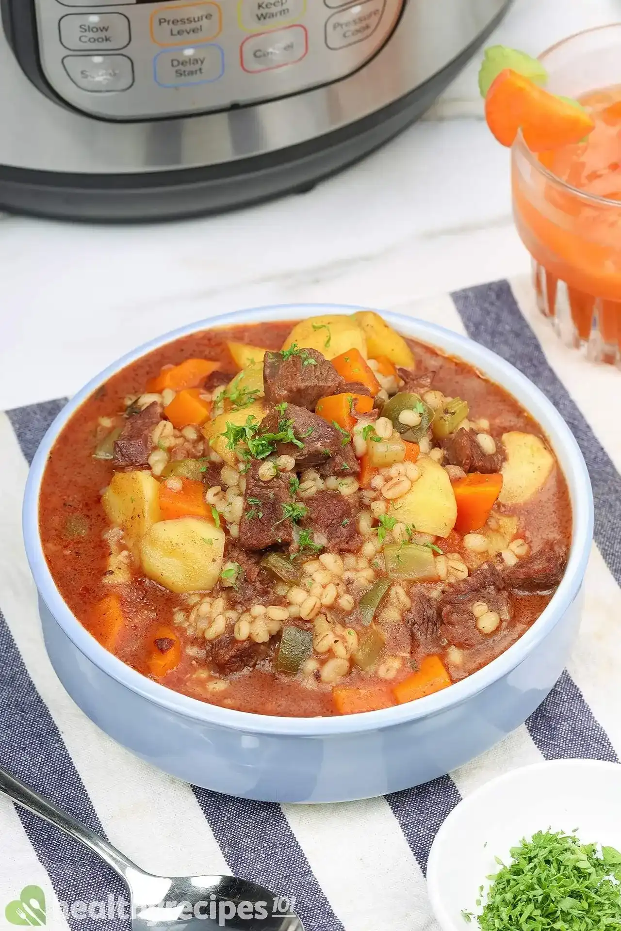 Ground beef barley discount soup instant pot