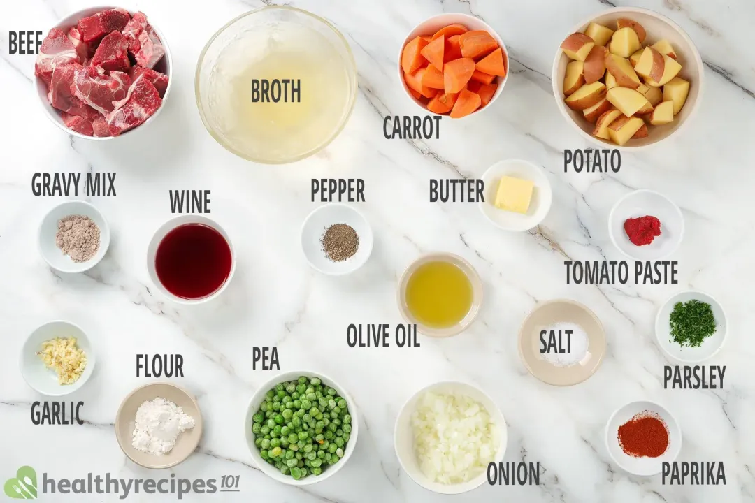 Instant Pot Beef Stew Ingredients