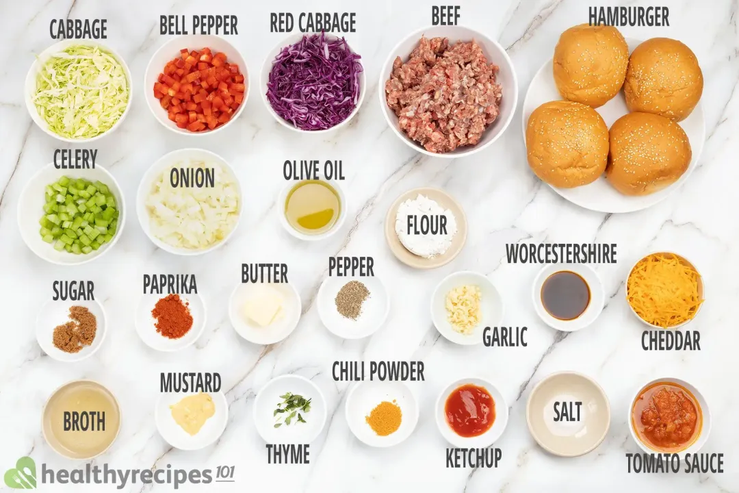 Instant Pot Sloppy Joes Ingredients