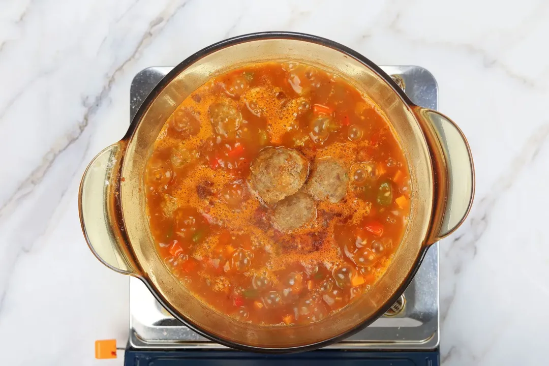 step 10 How to make meatball soup