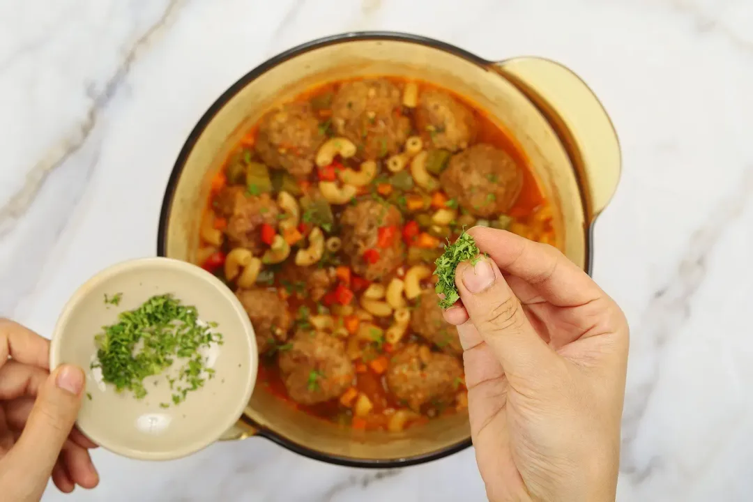 step 13 How to make meatball soup