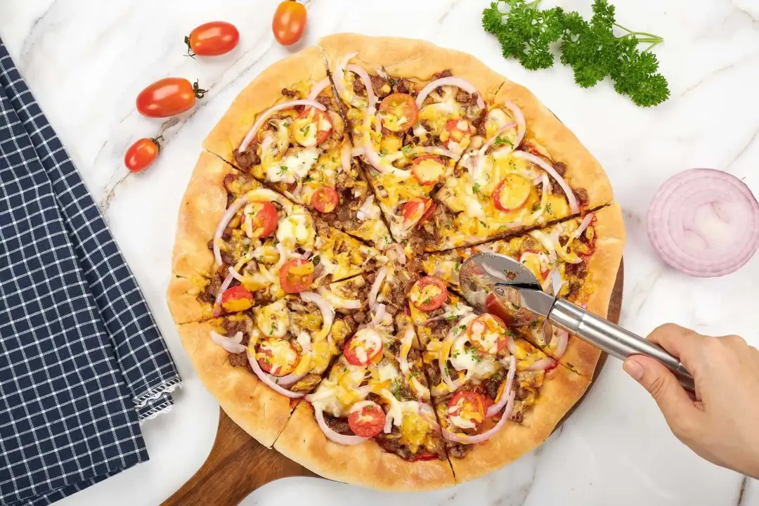step 16 How to Make a Cheeseburger Pizza