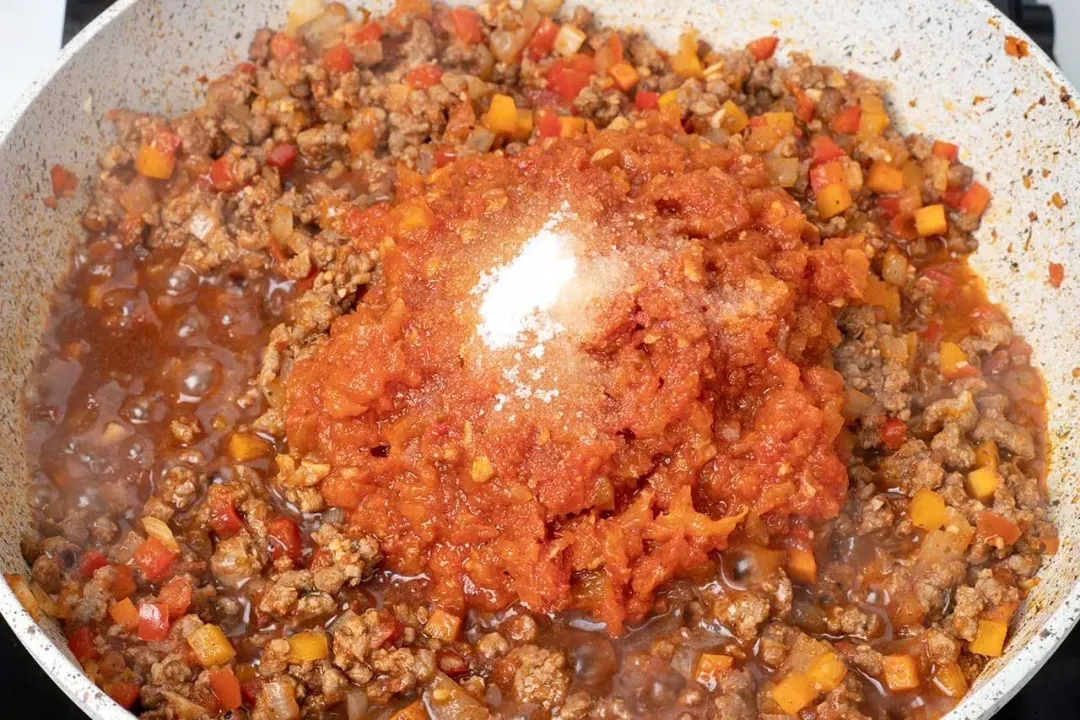 step 5 Deglaze the pan lasagna