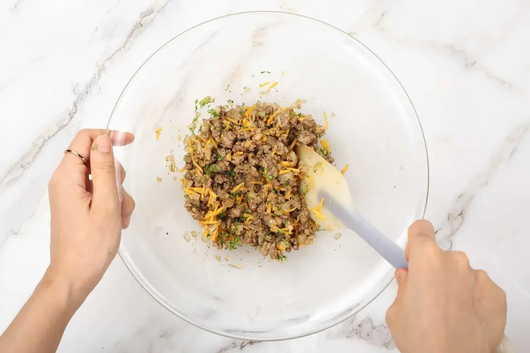 step 5 How to Make Cheeseburger Egg Rolls