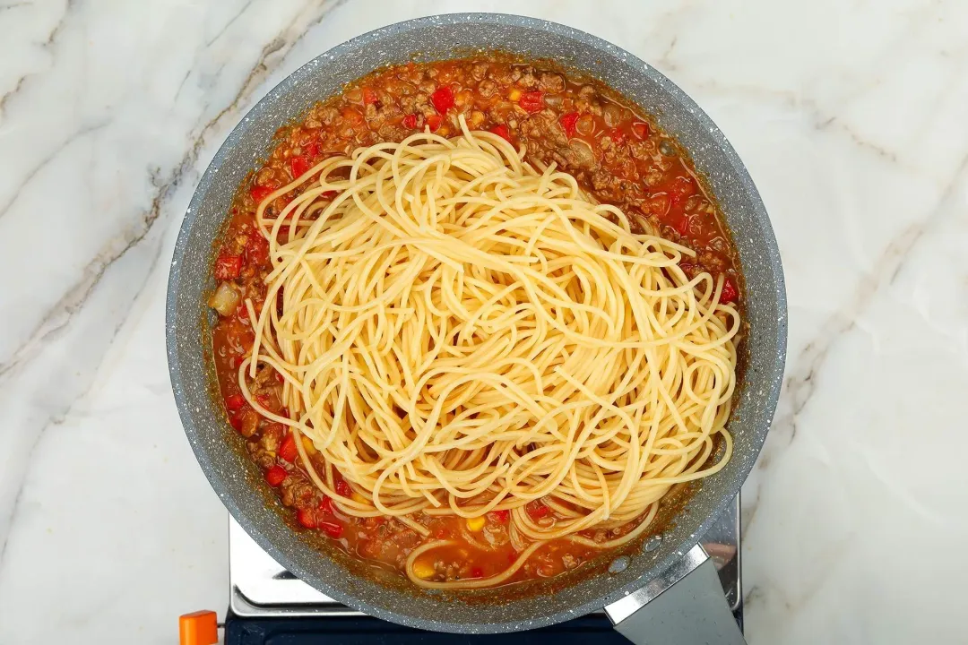 step 6 How to make Mexican Spaghetti