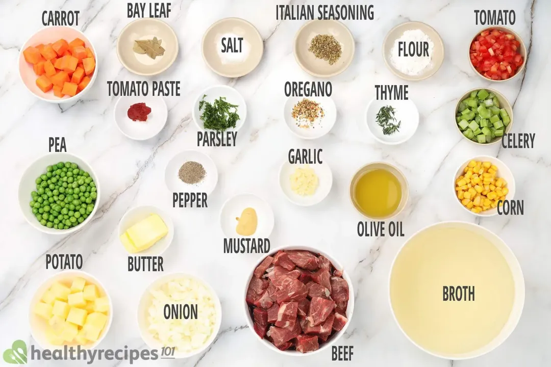 Vegetable Beef Soup Ingredients