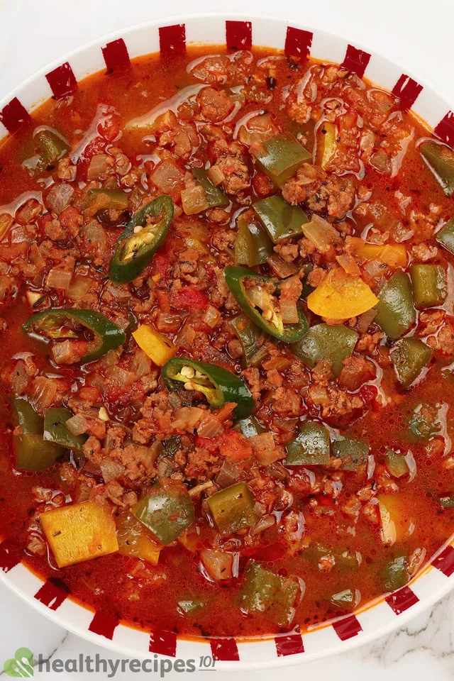 Healthy Stuffed Pepper Soup Recipe with GlutenFree Rice