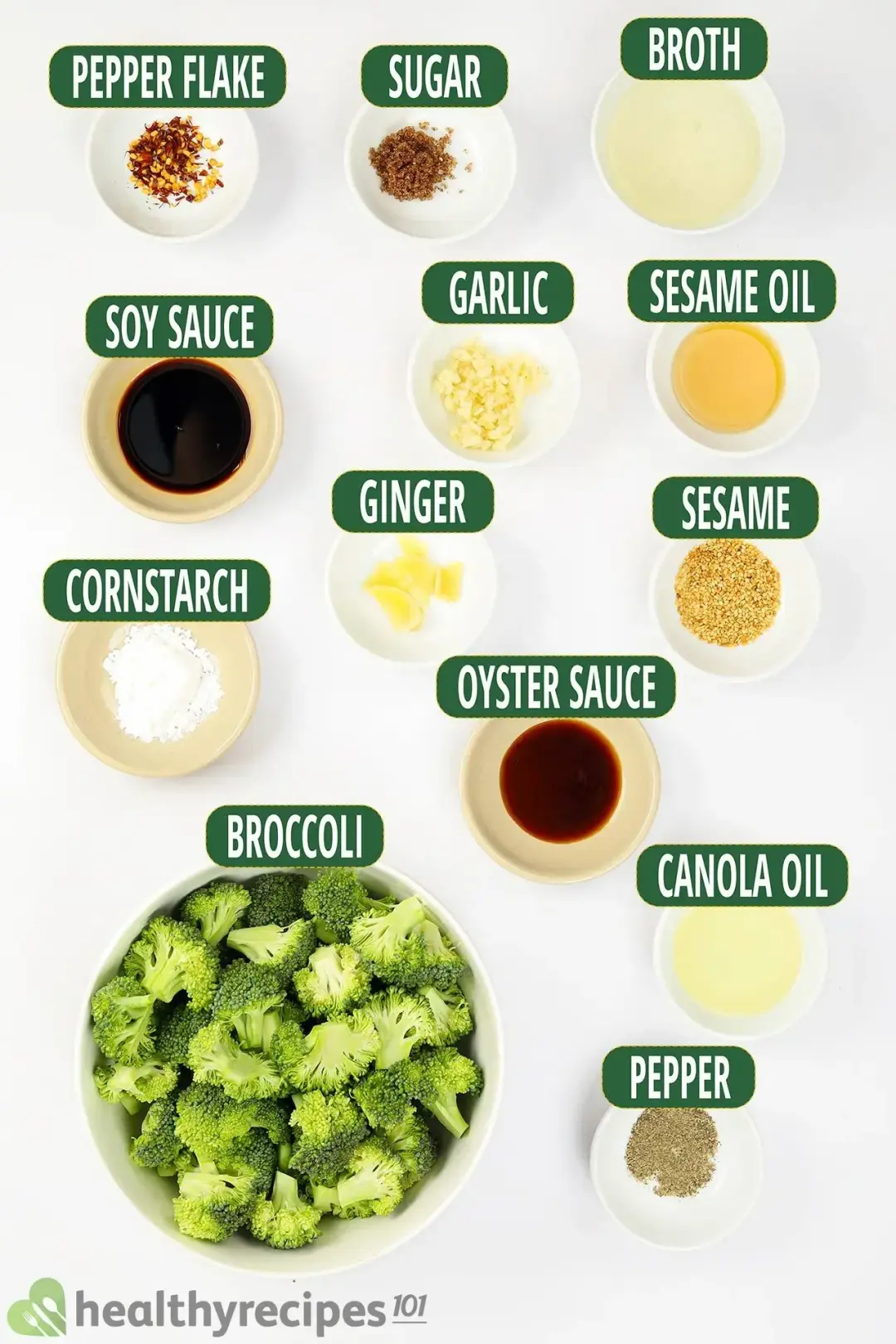 Ingredients for Asian Broccoli