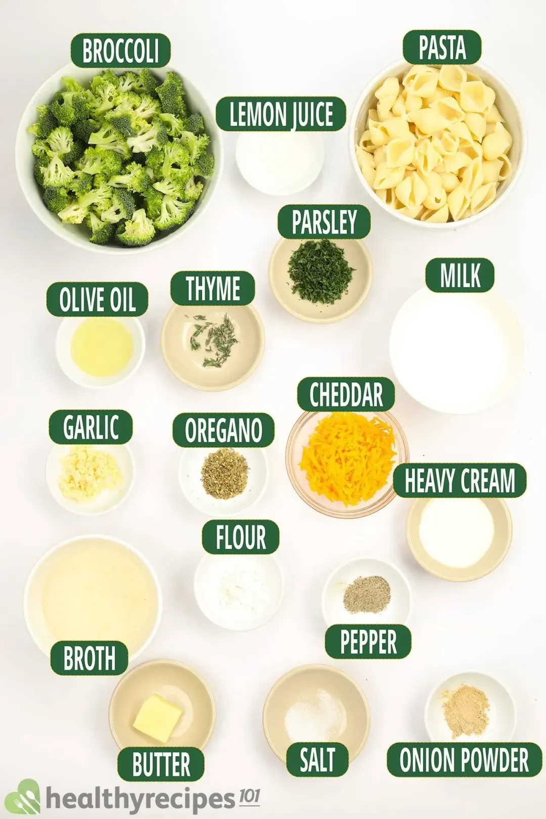 Ingredients for Broccoli Pasta