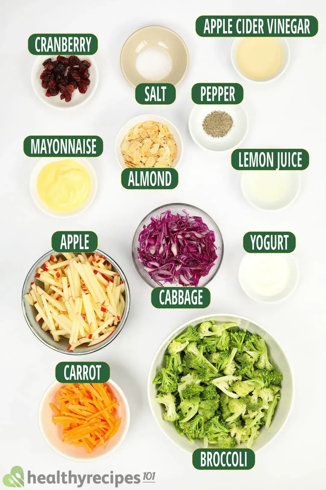 Ingredients for Broccoli Slaw