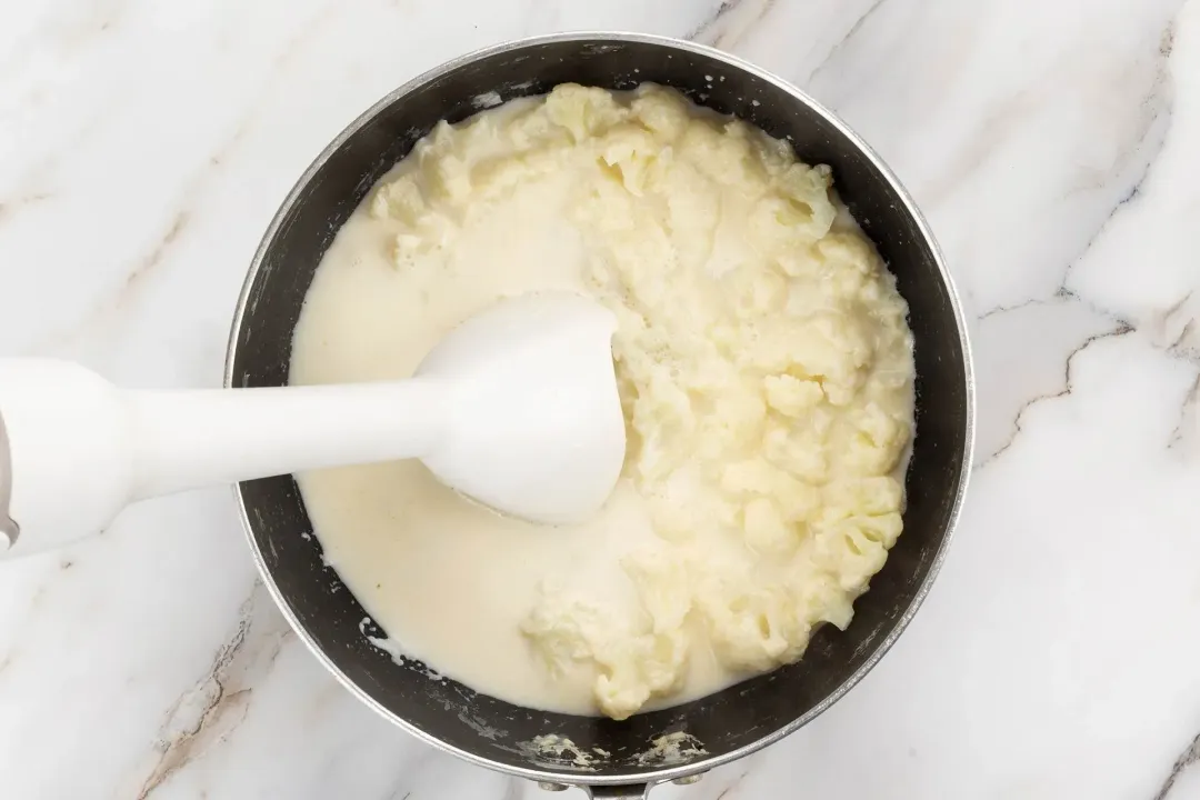 1 Cook cauliflower with sauce ingredients then blend until smooth