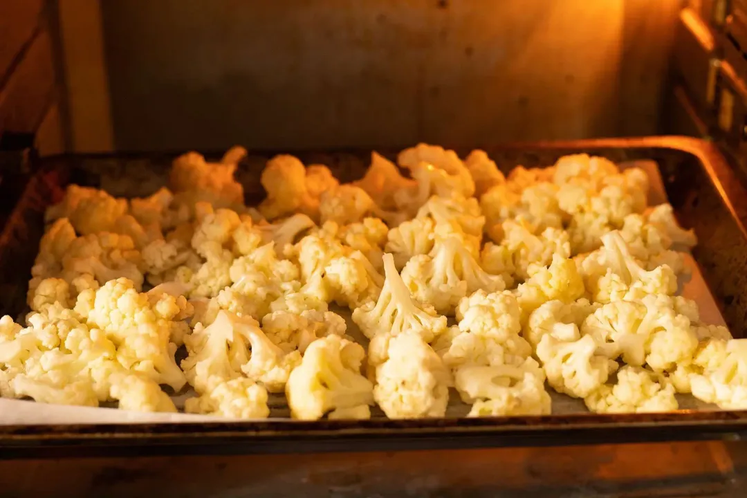 3 Bake for 15 minutes cauliflower