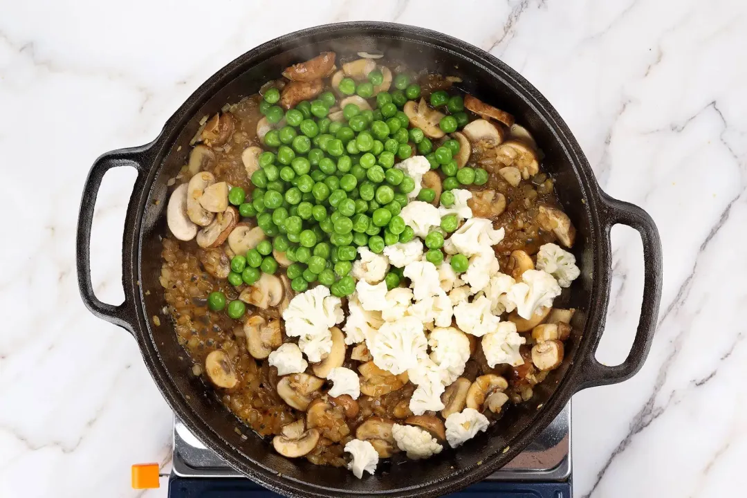 3 Cook the veg cauliflower alfredo