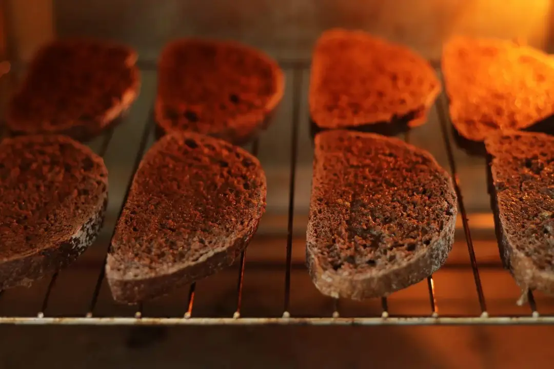 Bake the toast for Cauliflower Toast Recipe