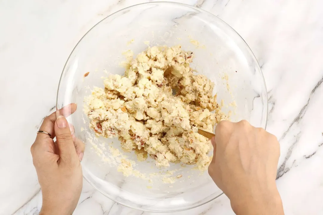 Blend half of the cauliflower mixture Return it to the cauliflower bowl