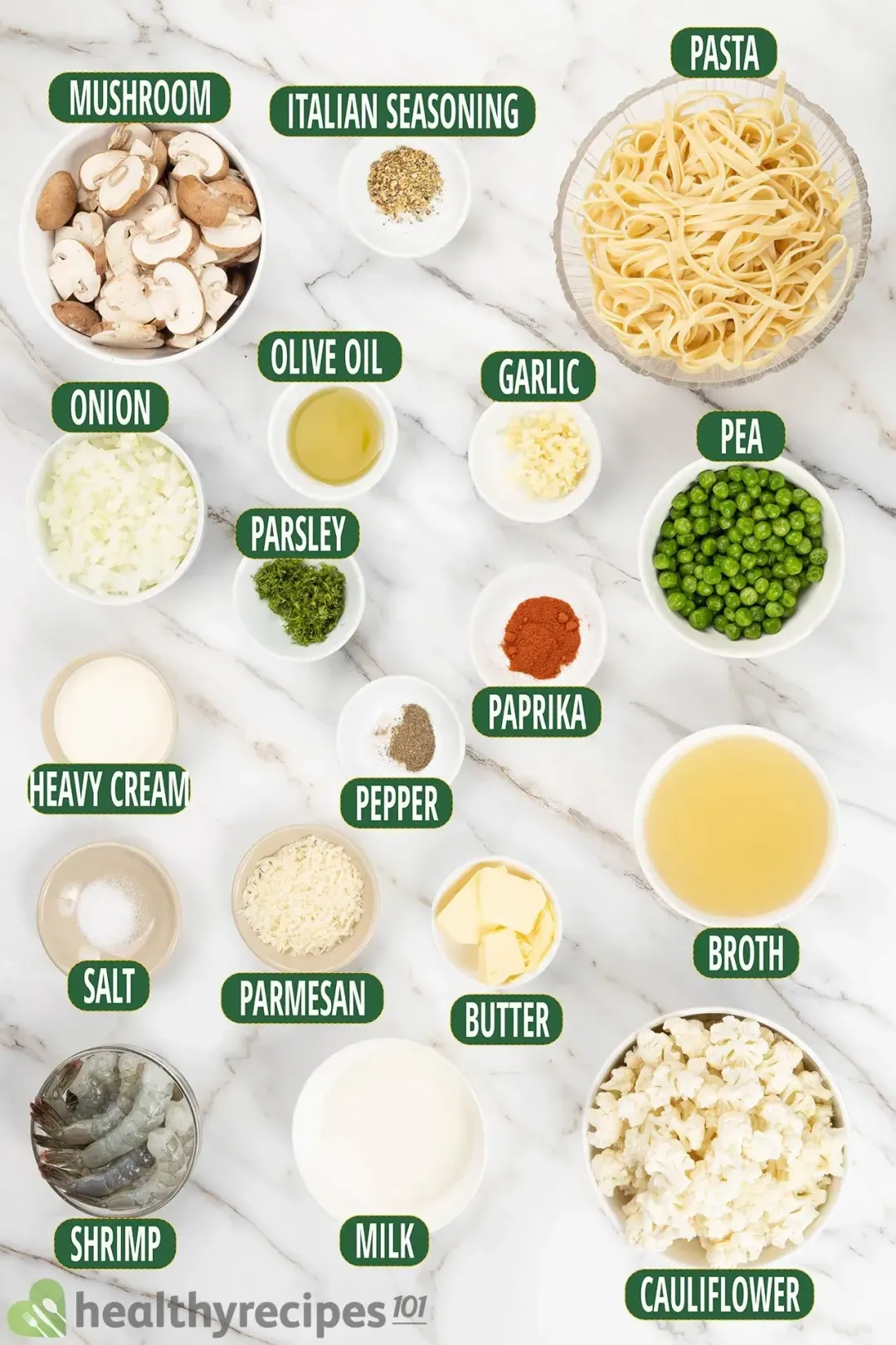 Cauliflower Alfredo Ingredients