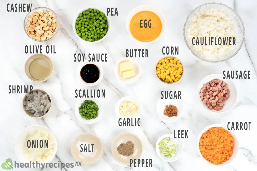 Cauliflower Fried Rice Ingredients