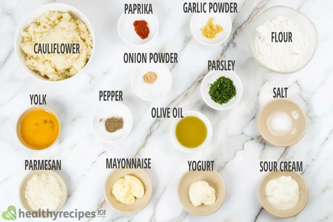 Cauliflower Hash Browns Ingredients