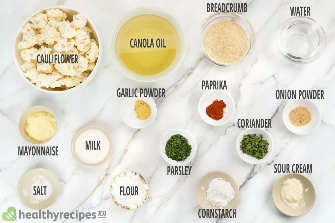 Cauliflower Nuggets Ingredients
