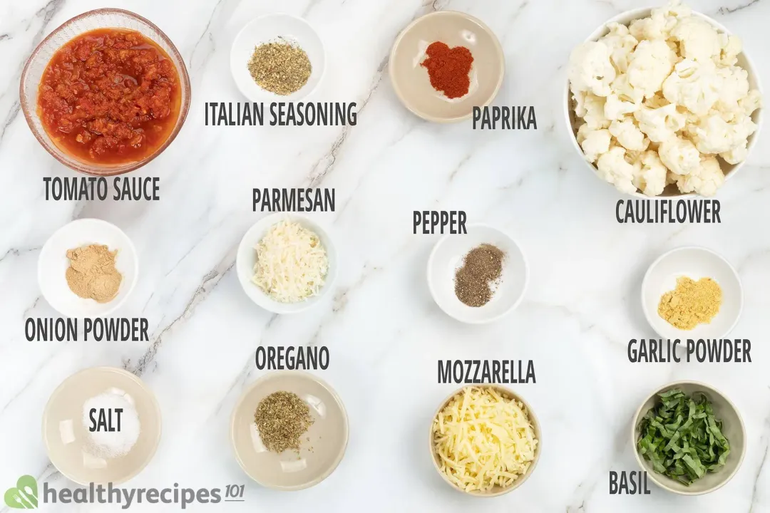 Cauliflower Parmesan Ingredients