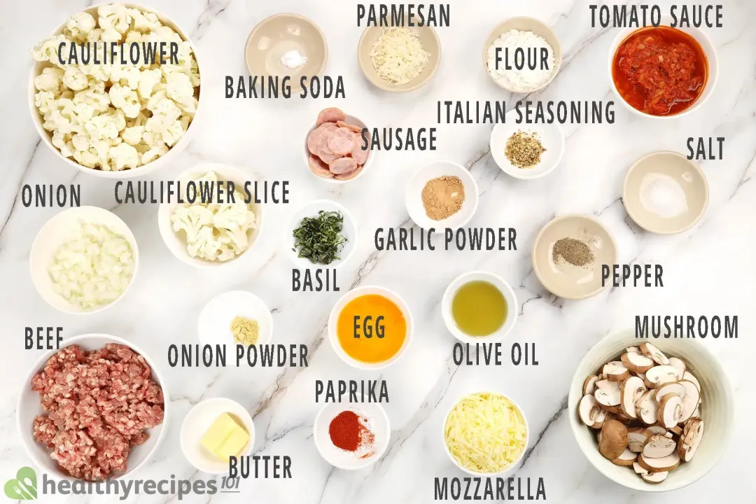 cauliflower pizza crust ingredients