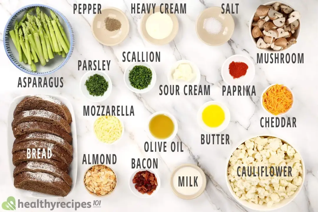 Cauliflower Toast Ingredients