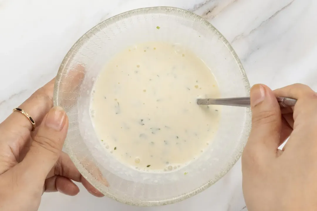 Make the dipping sauce for cauliflower nuggets