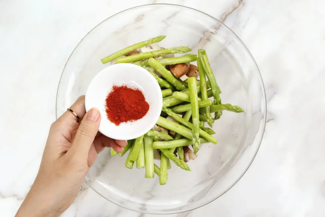 Rub the vegetables with oil and seasonings