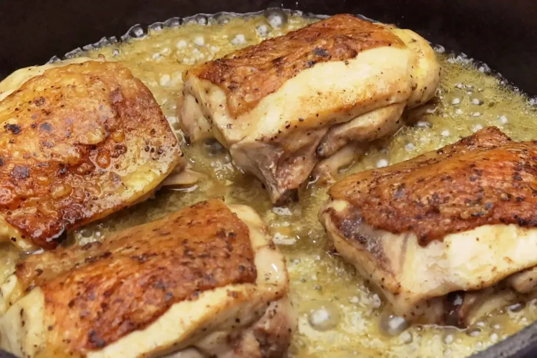 5 Add chicken to the honey butter sauce