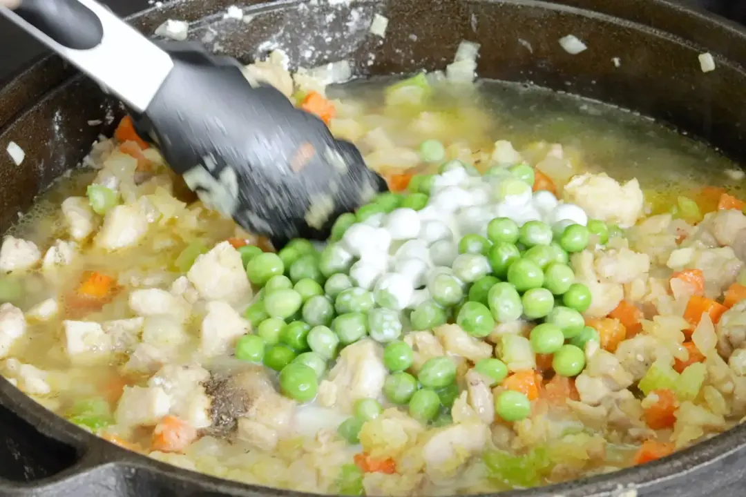 8 Make the gravy for chicken pot pie