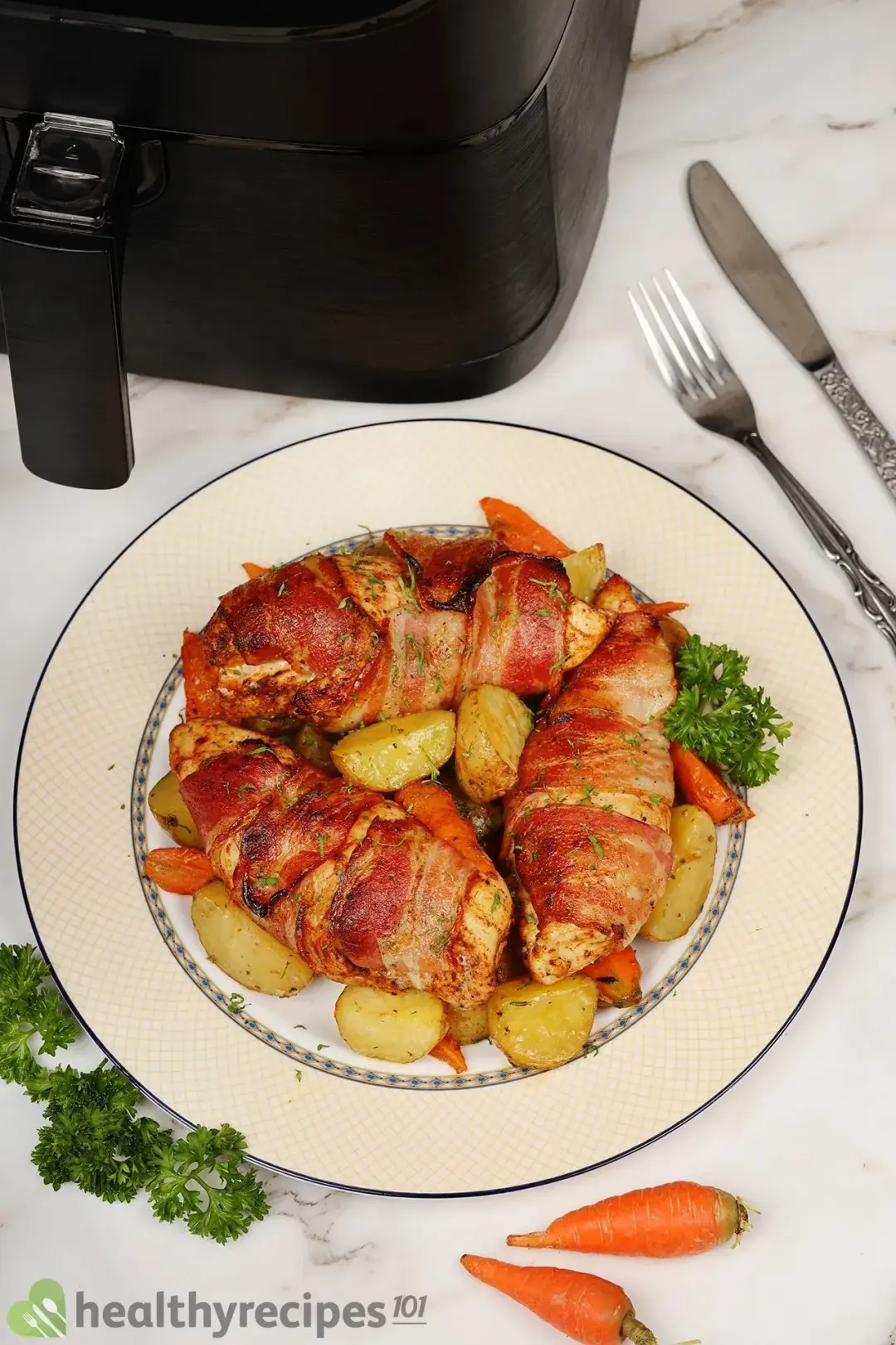 Air Fryer Bacon Wrapped Chicken Recipe