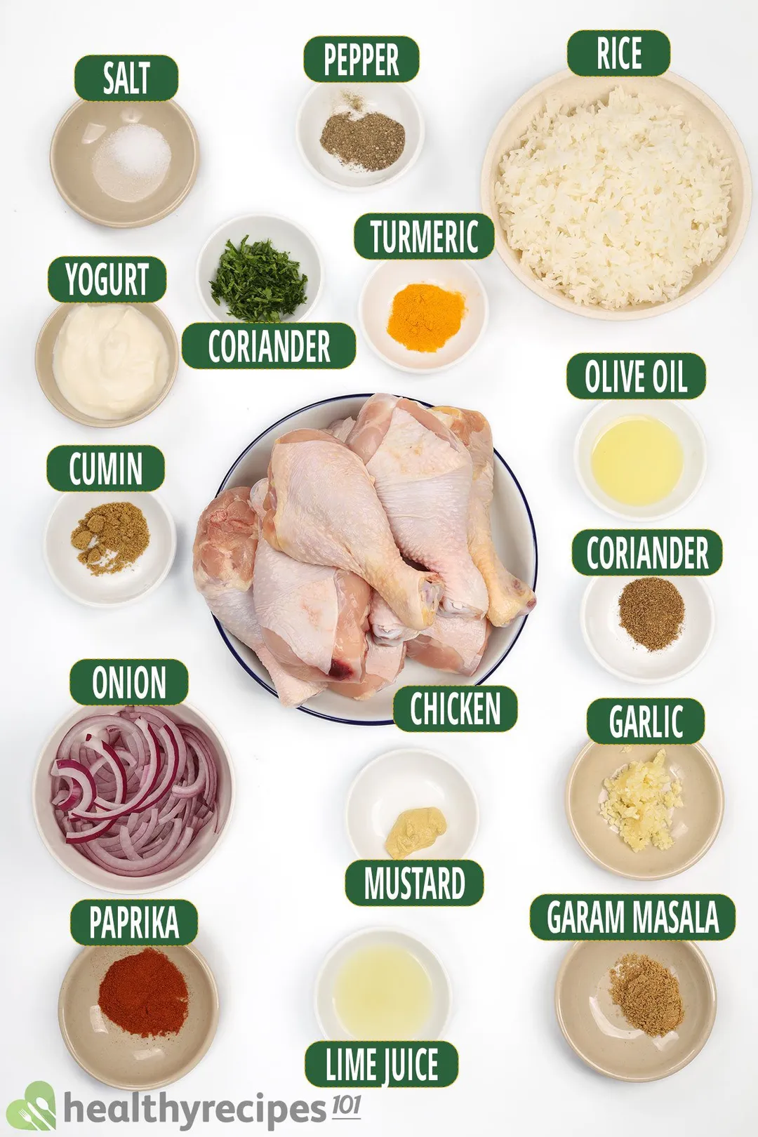 ingredients list for tandoori chicken