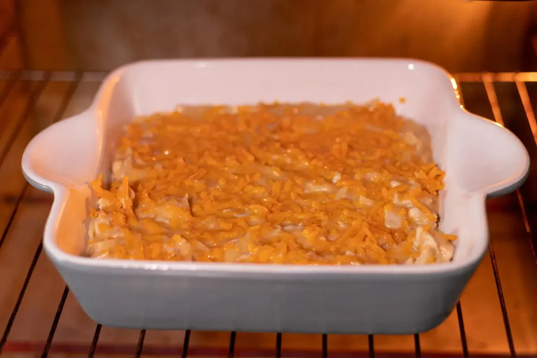 Bake the dip Instant Pot Buffalo Chicken Dip