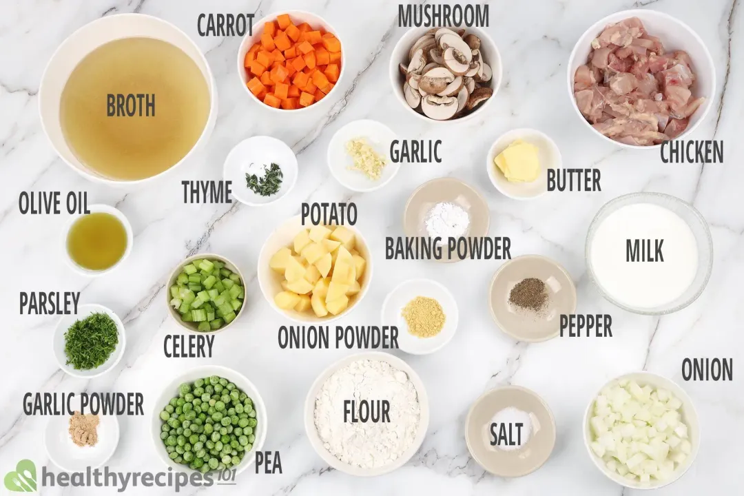 Chicken and Dumplings Ingredients