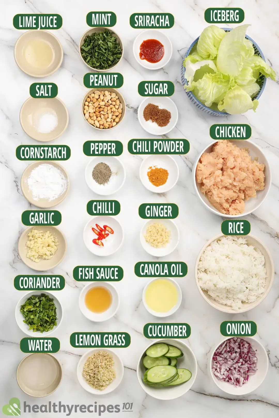 chicken larb ingredients