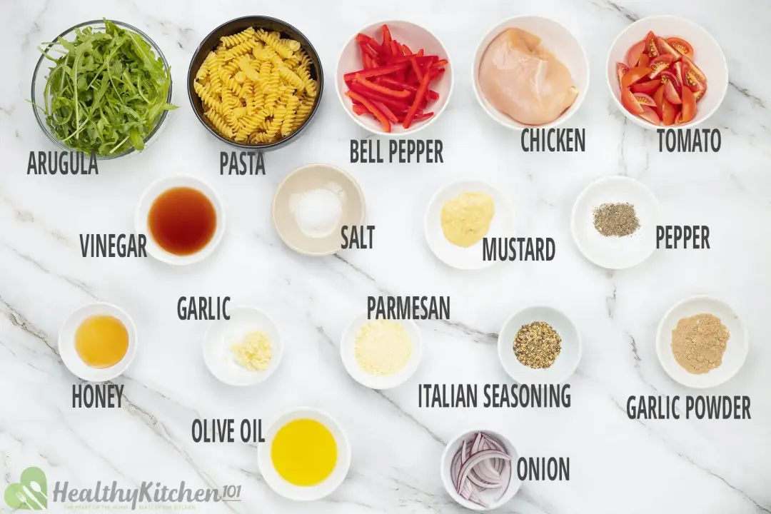 Chicken Pasta Salad ingredients