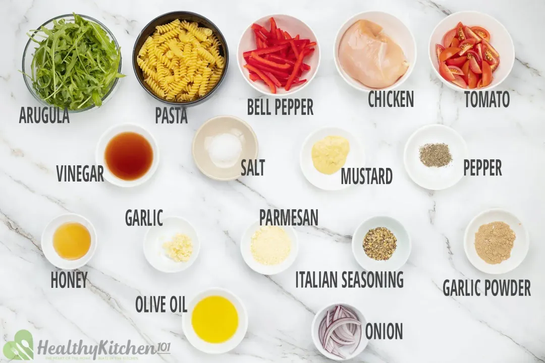 Chicken Pasta Salad ingredients