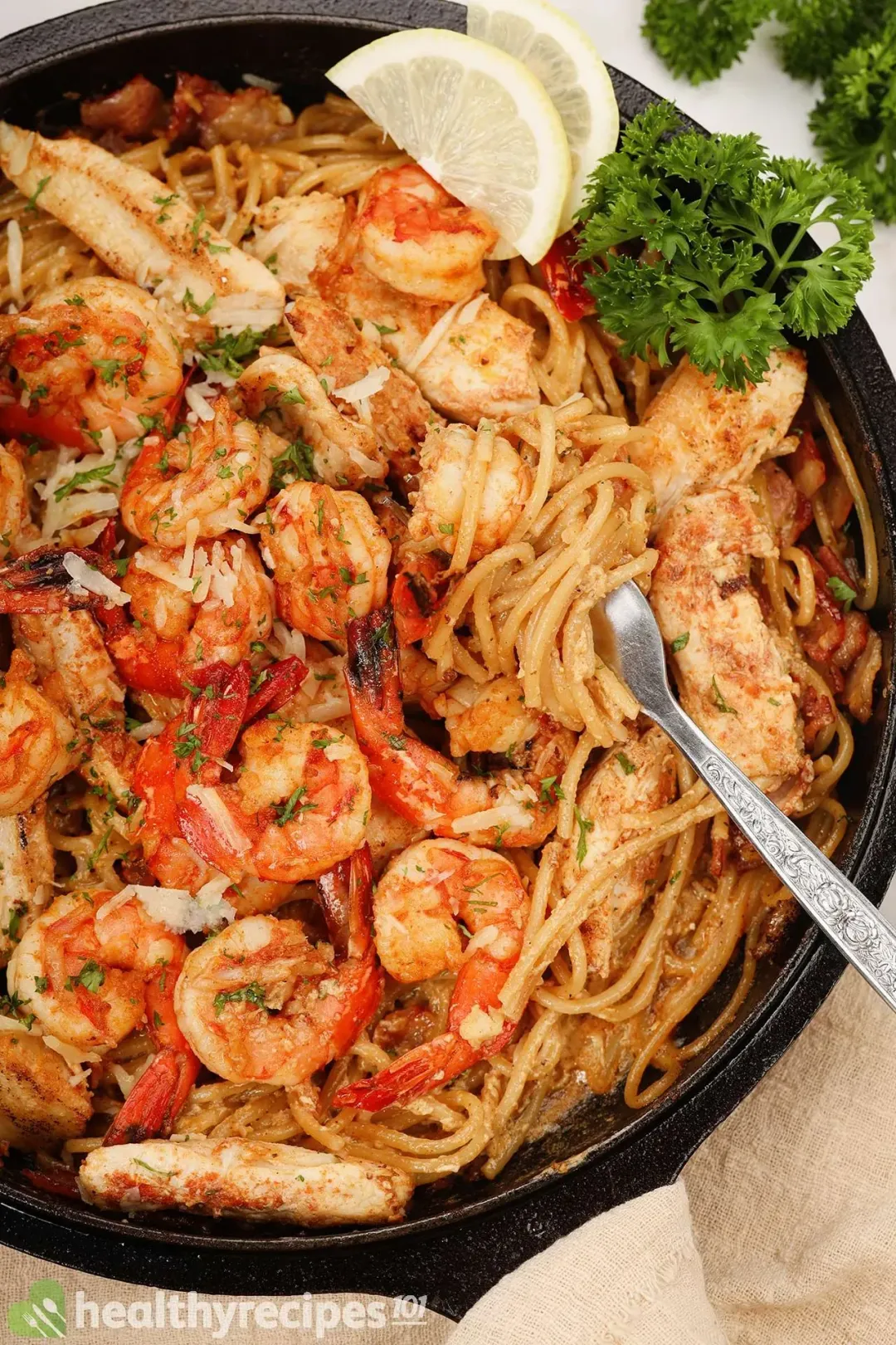 Chicken and Shrimp Carbonara Recipe