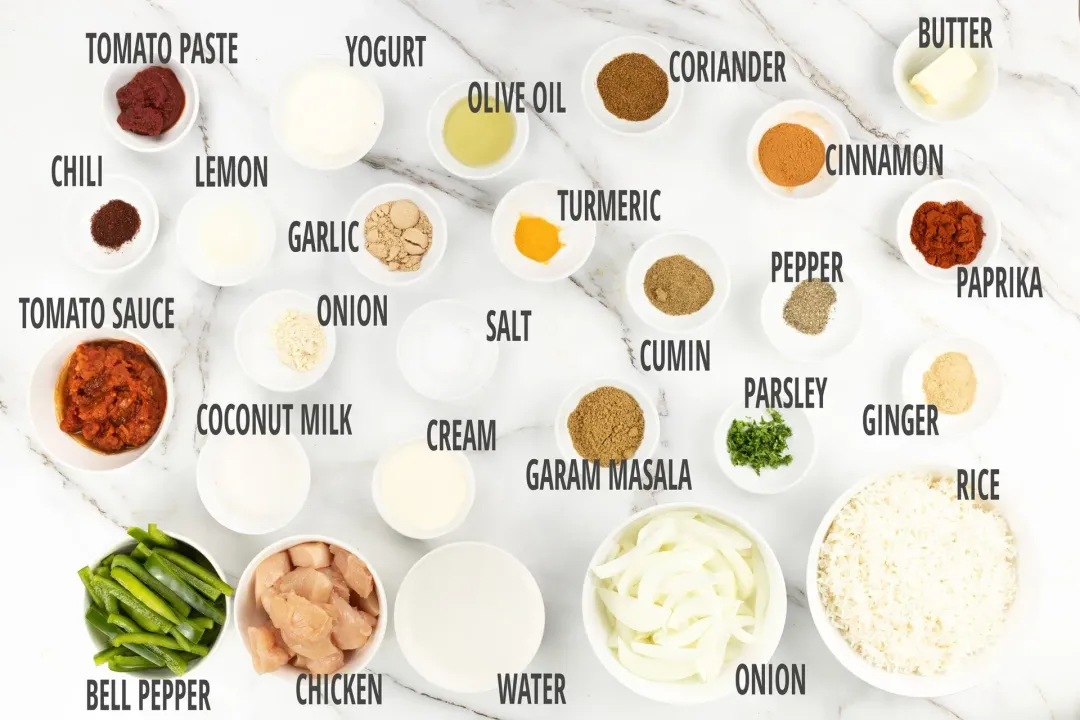 Ingredients for Chicken Tikka Masala Recipe