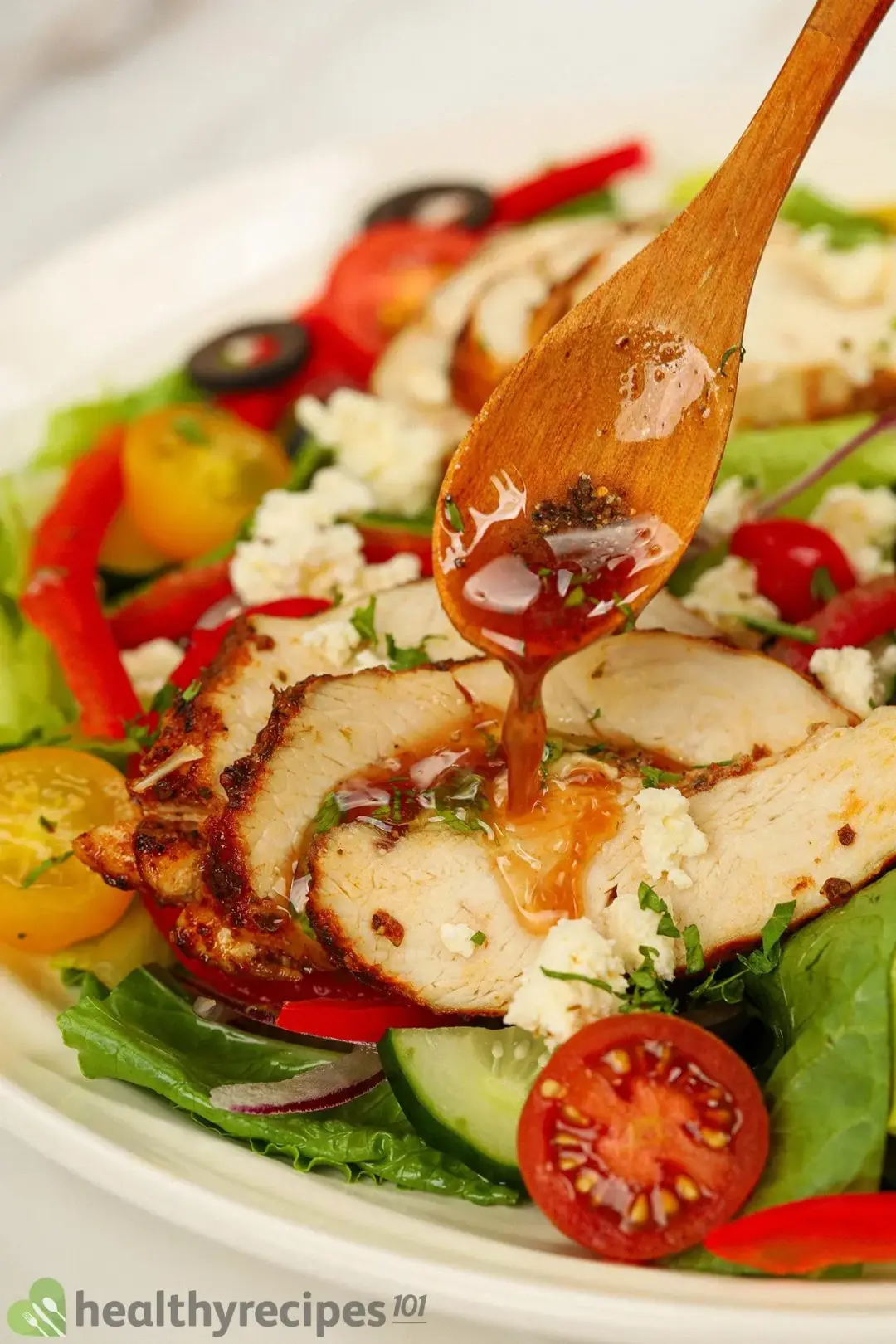 The dressing for Greek Chicken Salad