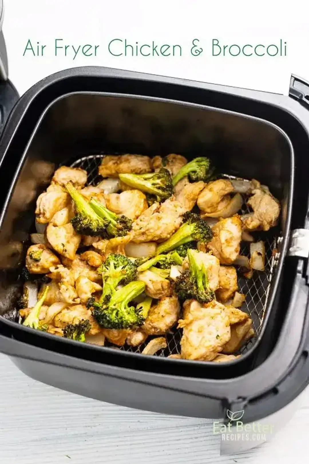 healthy air fryer chicken and broccoli