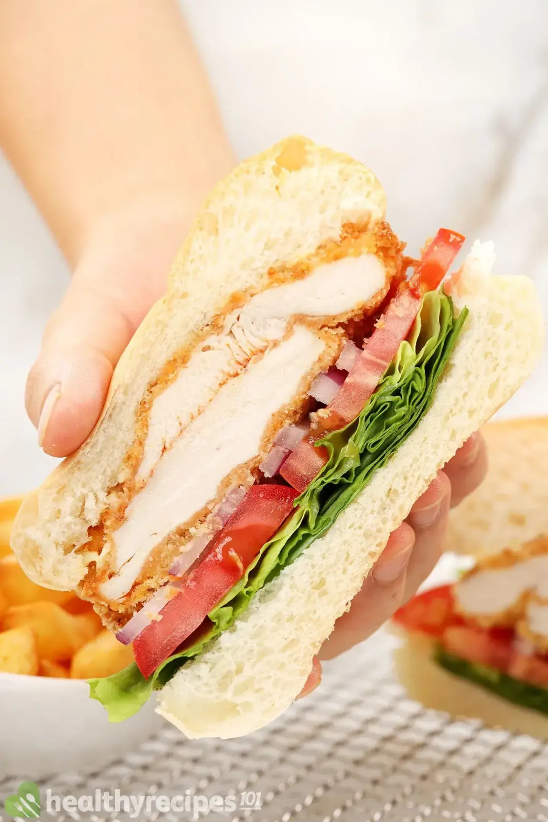homemade air fryer chicken sandwich